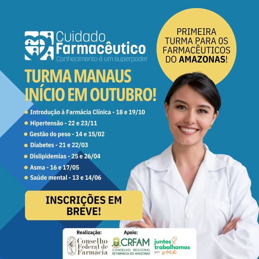 Aten&ccedil;&atilde;o! Em breve, incri&ccedil;&otilde;es para o Curso Cuidado Farmac&ecirc;utico